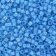 Toho Treasure beads 11/0 Inside-Color Luster Crystal/Opaque Aqua-Lined TT-01-183